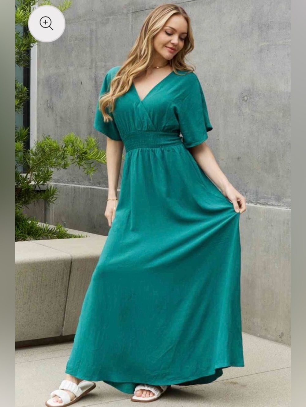 Oddi Black silky smooth surplice neckline maxi dress
